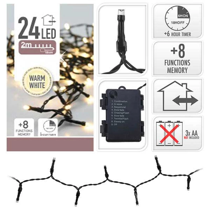 24 Led G/C 261554 με Χρονοδιακόπτη & Function Memory Μπαταρίας - IP44 (Preview 3)