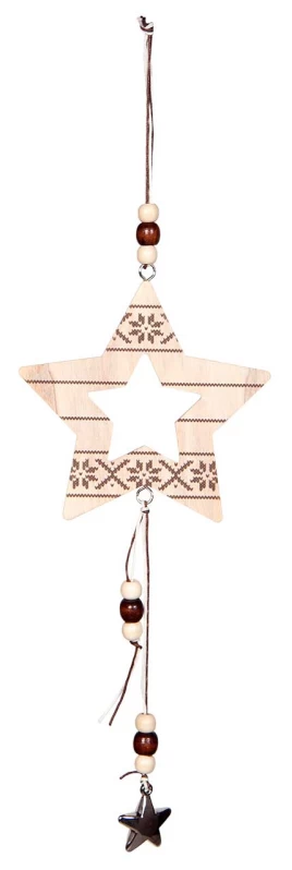 Χριστουγεννιάτικο Στολίδι Ξύλινο Αστέρι Χ-4668a (Preview 1)