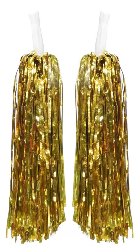 Set/2 τεμ Pom Poms Μαζορέτας Χρυσά XL 38cm 316153d (Preview 1)