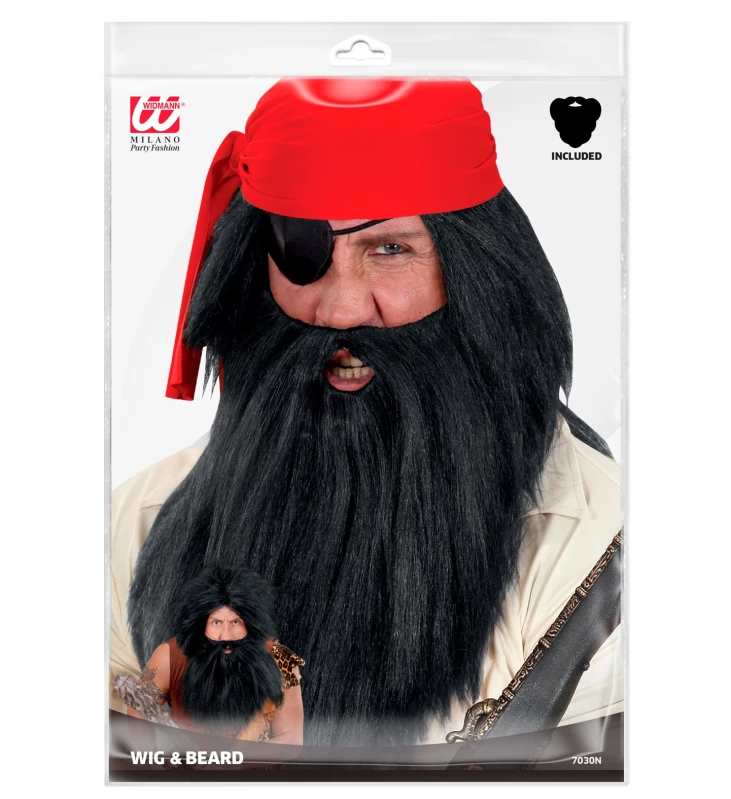 Set Περούκα με Μούσι & Μουστάκι Deluxe 316415 (Preview 4)