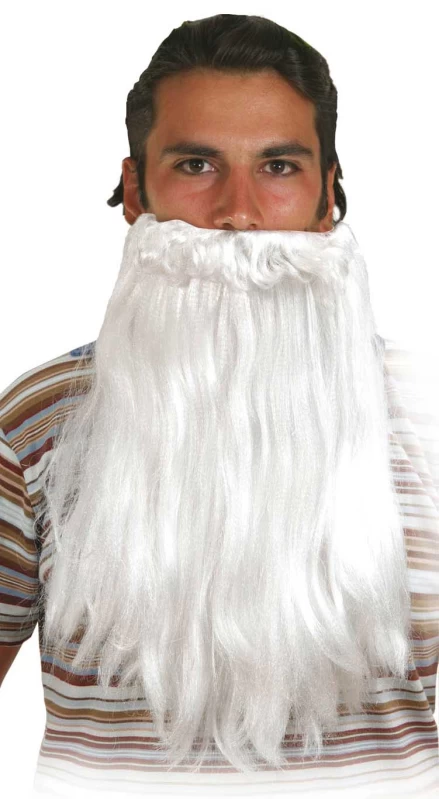 Μούσι και Μουστάκι Άσπρο 50cm 80254 - 315582 (Preview 1)