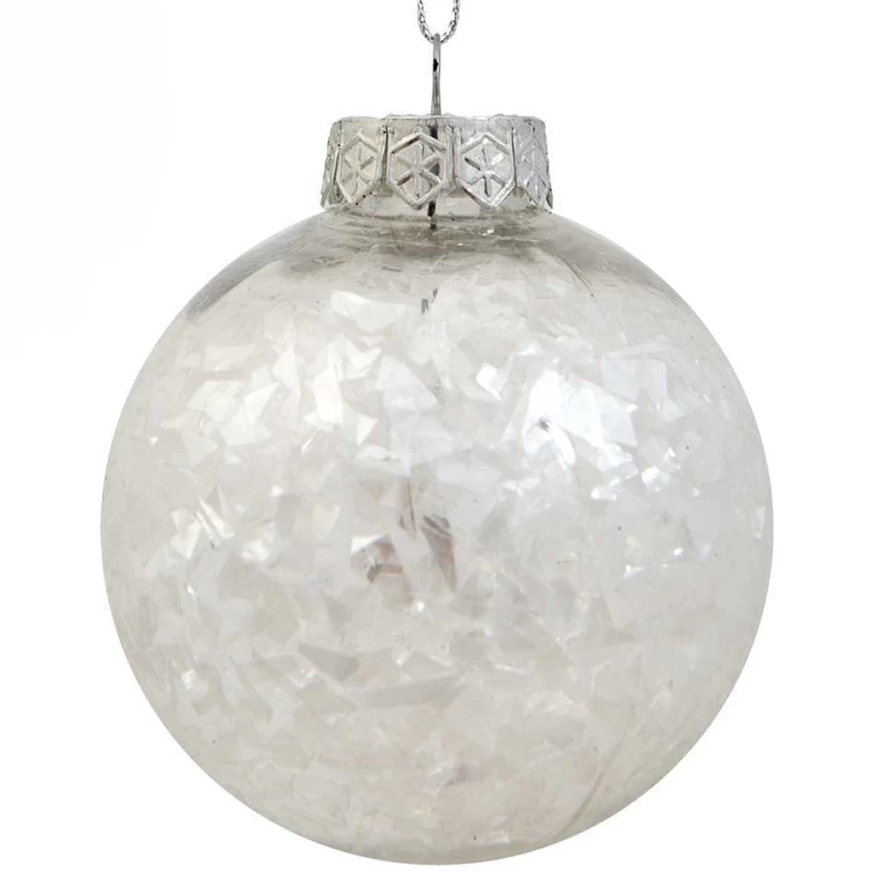 Χριστουγεννιάτικη Μπάλα Λευκό Περλέ 8cm 235457  (Preview 1)