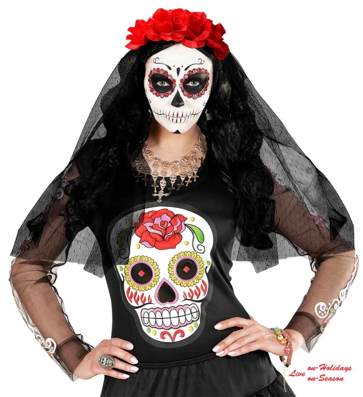 Αποκριάτικη Στέκα με Τριαντάφυλλα και Βέλο 09778 (Preview 3)