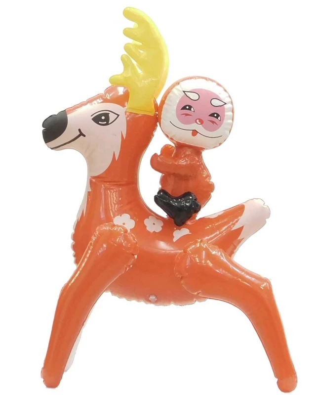 Φουσκωτό Ελάφι με Άγιο Βασίλη 35x h54cm 236378 (Preview 1)