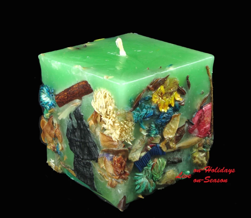 Διακοσμητικό Αρωματικό Κερί με Potpourri 7x7x7cm 126507b (Preview 2)