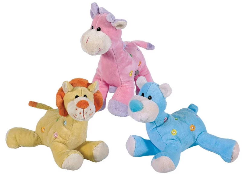 Λούτρινα Bebe με Ήχο Κουρδιστά σε τρία σχέδια 22x23cm 22195 (Preview 1)