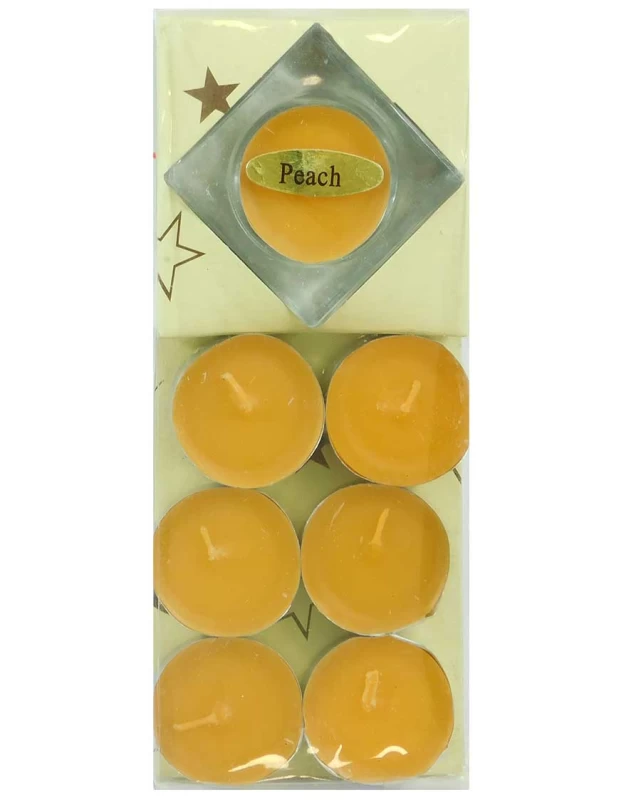 Set/7 Αρωματικά Κεριά Ρεσώ με Γυάλινη Βάση 236911 Peach (Preview 1)