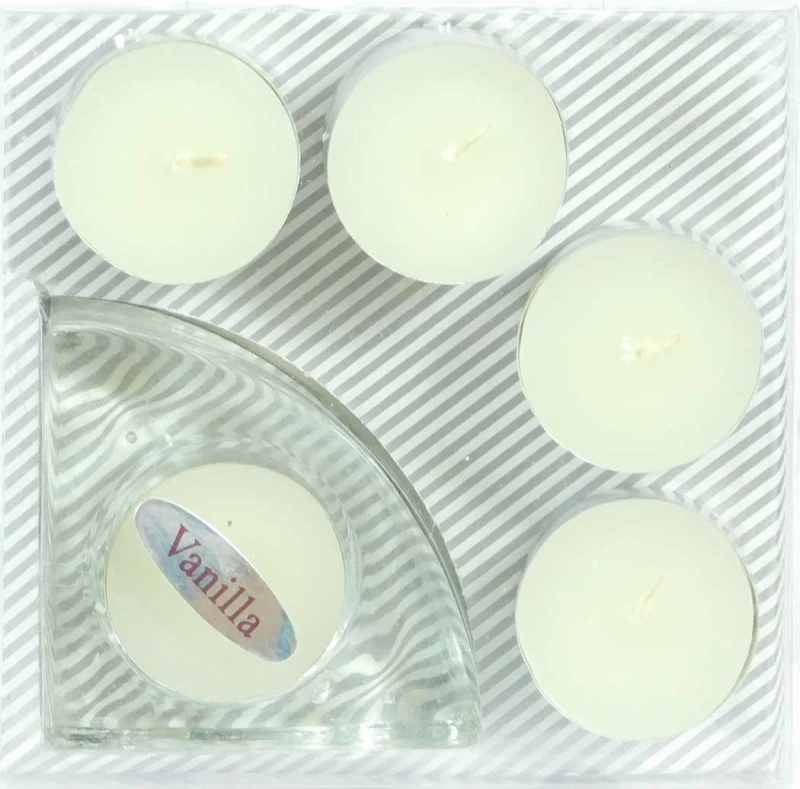 Set/5 Αρωματικά Κεριά Ρεσώ με Γυάλινη Βάση 236912 Vanilla (Preview 1)