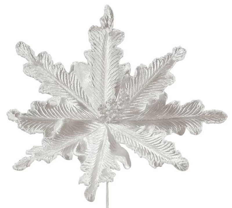 Χριστουγεννιάτικο Λουλούδι Άσπρο 25cm 236978 (Preview 1)