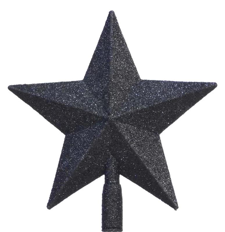 Χριστουγεννιάτικη Κορυφή Δέντρου Αστέρι Μαύρο 14cm 56527 - 236731 (Preview 1)