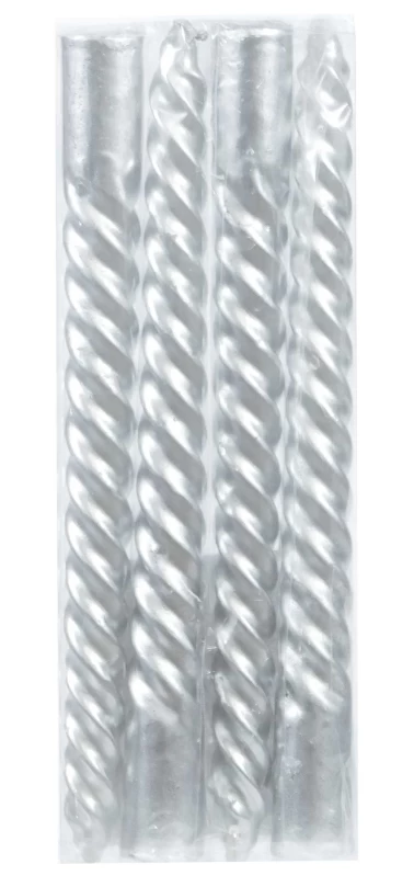  Σετ 4 τεμ. Κεριά Κηροπηγίου Ασημί 20cm 237105 (Preview 1)