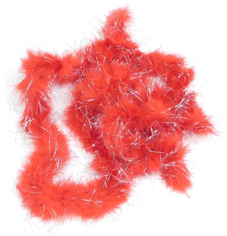 Marabou Κόκκινο με Ασημί Glitter 180cm 317914 (Preview 1)
