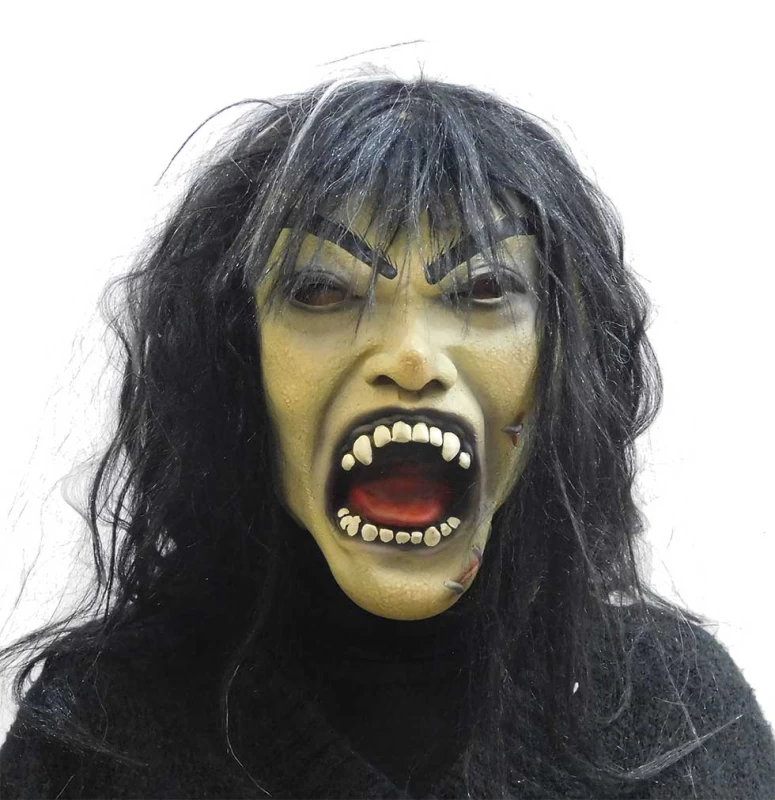 Αποκριάτικη Μάσκα Βαμπίρ Γυναίκα με Μαλλιά 317922 (Preview 1)