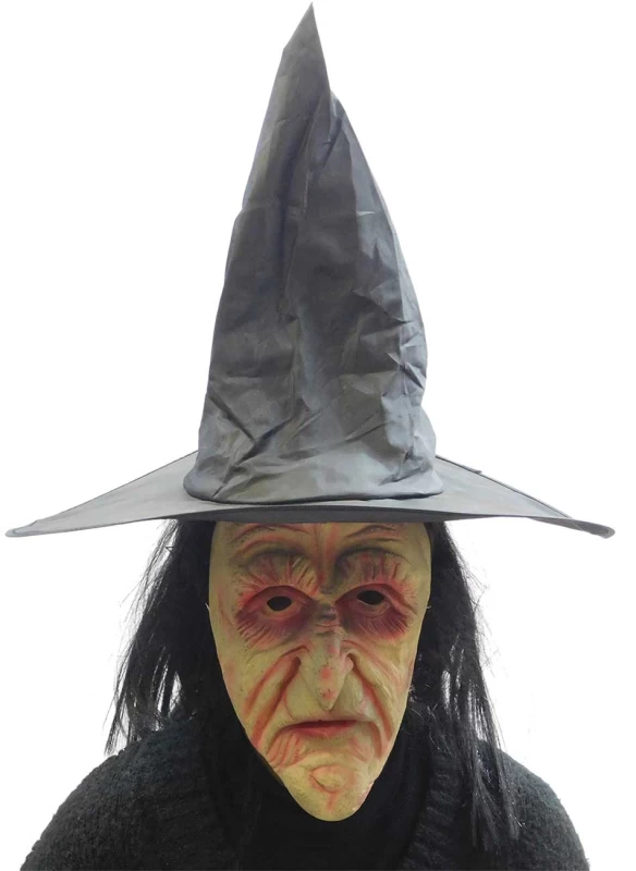 Αποκριάτικη Μάσκα Μάγισσα με Καπέλο και Μαλλιά 317932 (Preview 1)
