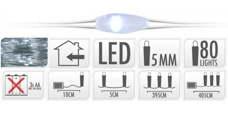 80 Micro Led S/Clear 701030 Σταθερά Λαμπάκια Μπαταρίας (Preview 2)