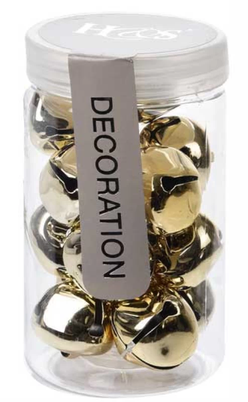Σετ 14 τεμ. Στολίδια Μεταλλικά Κουδουνάκια Χρυσά 2.5cm 209082c (Preview 1)