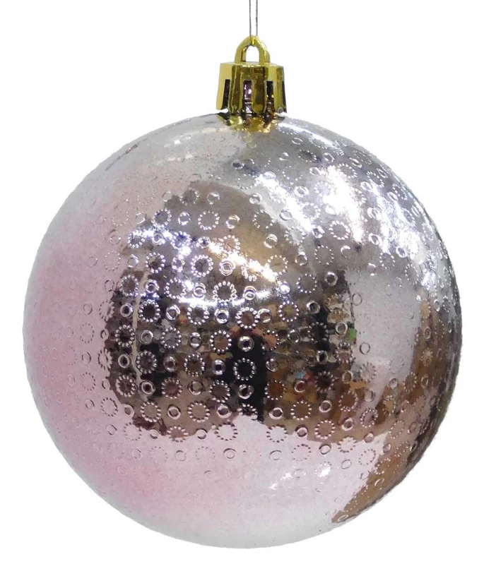 Χριστουγεννιάτικη Μπάλα Ροζ 8cm 237410 (Preview 1)