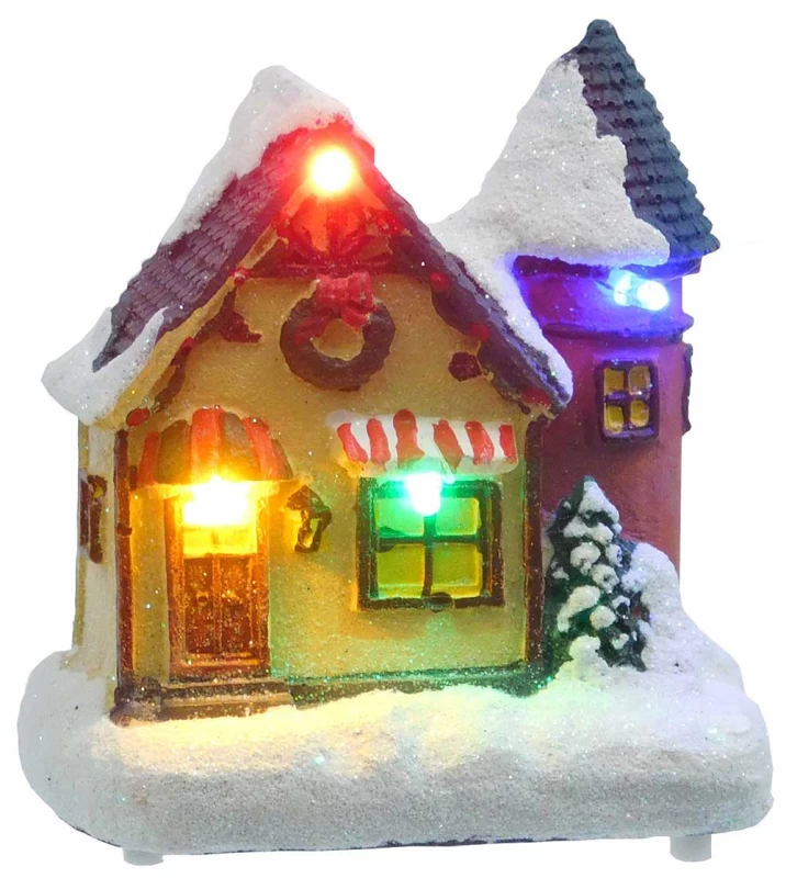 Χριστουγεννιάτικο Σπιτάκι Polyresin με Φωτισμό Led 233517a (Preview 1)