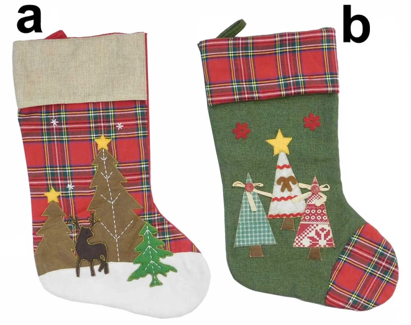 Χριστουγεννιάτικη Κάλτσα με Παράσταση σε 2 σχέδια 45cm 237469 (Preview 1)