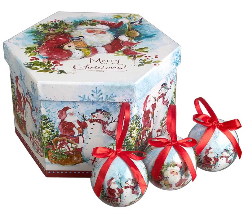 Σετ 14 τεμ. Χριστουγεννιάτικες Μπάλες Οικολογικές 7.5cm 56563  (Preview 1)