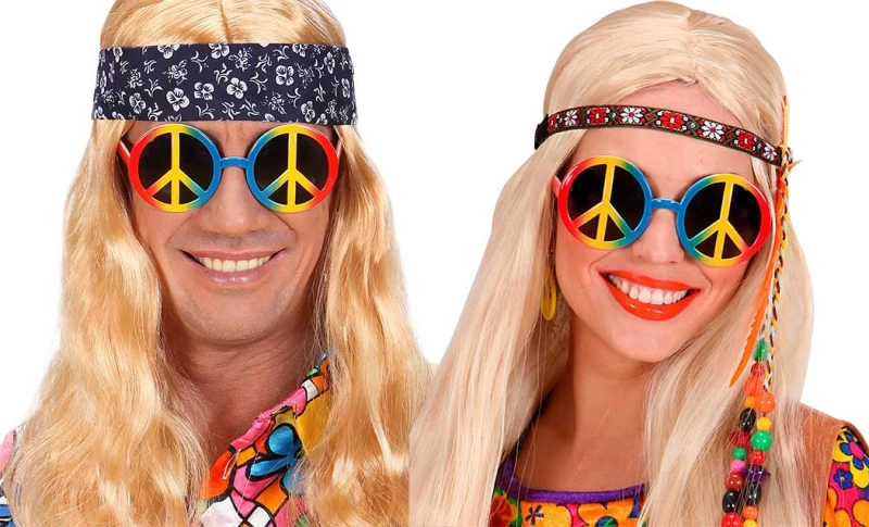 Αποκριάτικα Στρογγυλά Γυαλιά Χίπη 318025 (Preview 2)