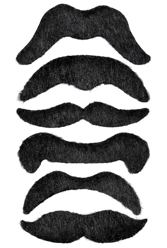 Σετ 6 Σχέδια Αποκριάτικα Μουστάκια Χαρακτήρων 318028 (Preview 1)