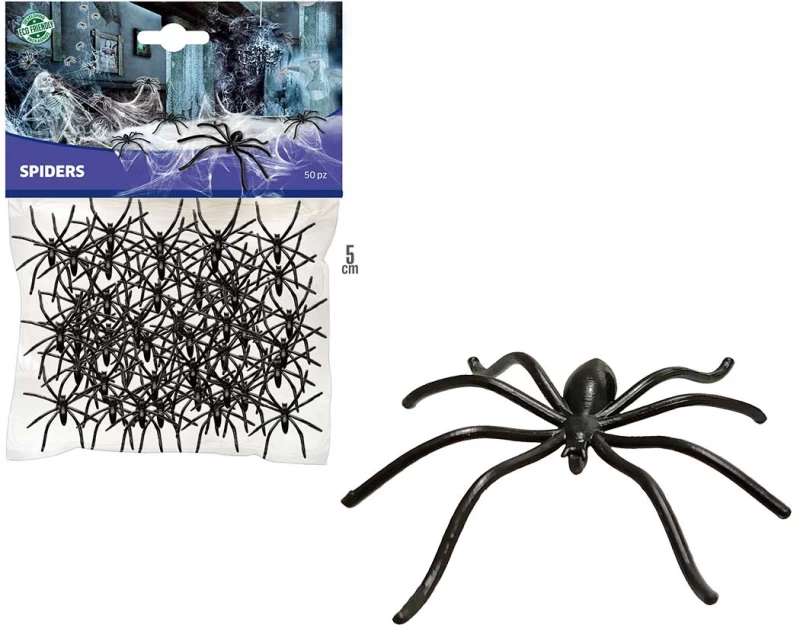 Σετ 50 τεμάχια Μαύρες Αράχνες 5cm 318127 (Preview 1)