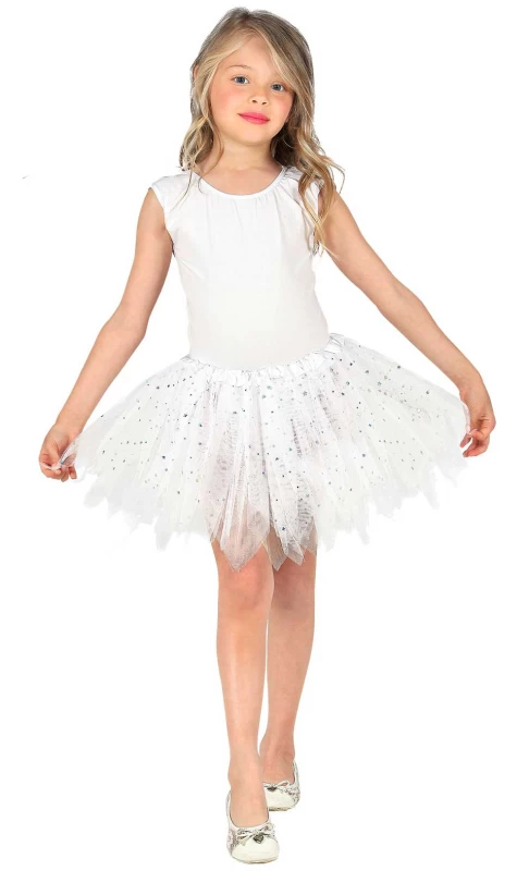 Παιδική Φούστα Tutu Άσπρη με Glitter 318169 (Preview 2)