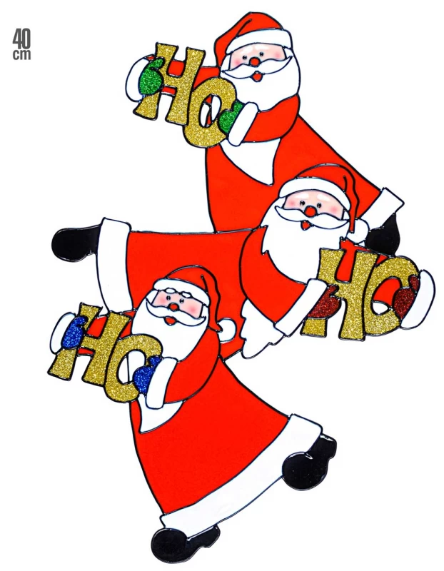  Χριστουγεννιάτικο Διακοσμητικό Gel Τζαμιού με Glitter 40cm 237495 (Preview 1)