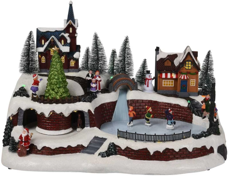 Χριστουγεννιάτικη Φωτιζόμενη Παράσταση Led με Δύο (2) Κινήσεις και Μουσική 961915 (Preview 1)