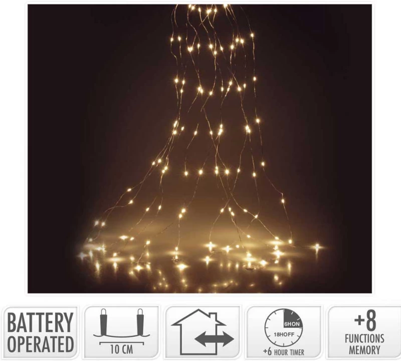 80 Led S/WW Λαμπάκια Μπαταρίας Ακτινωτά με Χρονοδιακόπτη & Function Memory 586381 - IP (Preview 2)