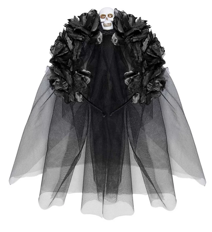 Αποκριάτικη Στέκα με Μαύρα Λουλούδια και Βέλο 04174 (Preview 2)