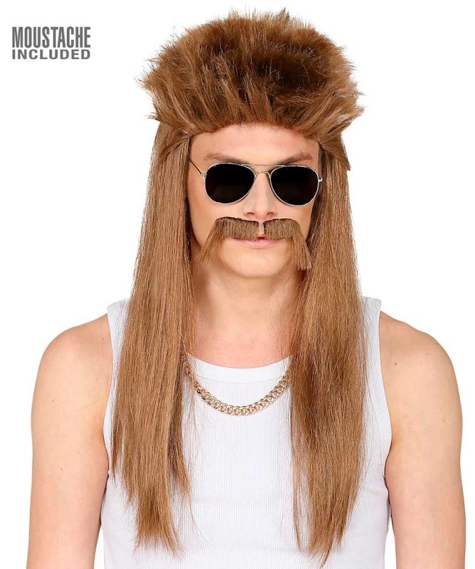 Αποκριάτικη Περούκα με Μουστάκι 318329 (Preview 2)