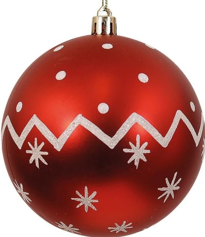 Κόκκινη Πλαστική Χριστουγεννιάτικη Μπάλα 8cm 50190114 (Preview 1)
