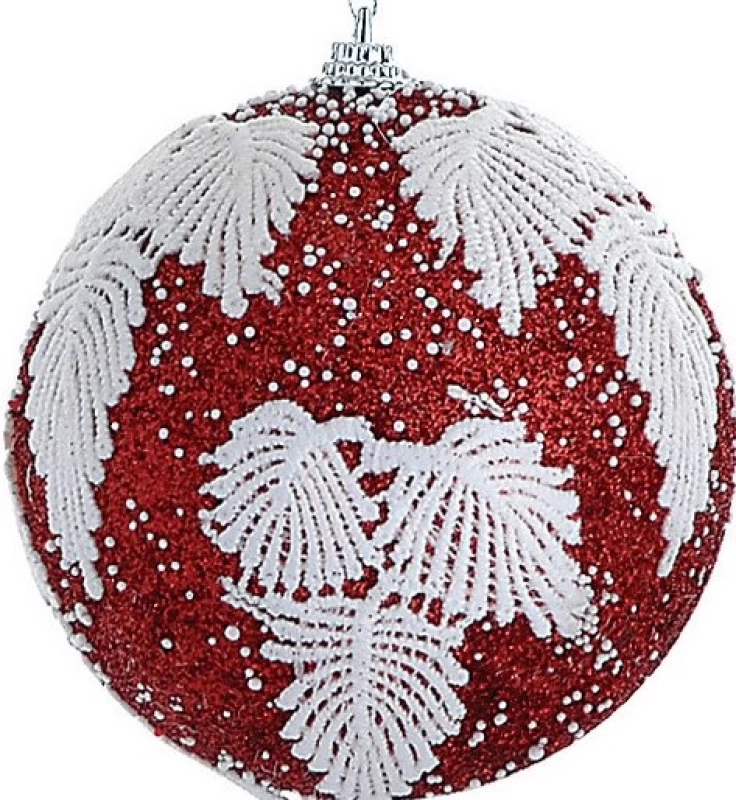 Κόκκινη Χριστουγεννιάτικη Μπάλα 10cm 50187220 (Preview 1)
