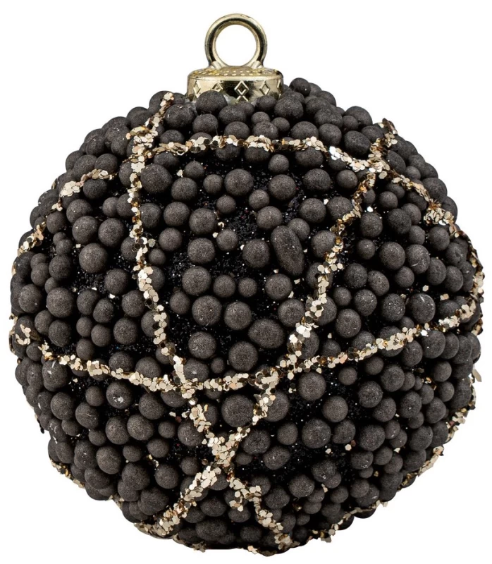 Μαύρη Χριστουγεννιάτικη Μπάλα 8cm 23611 (Preview 1)