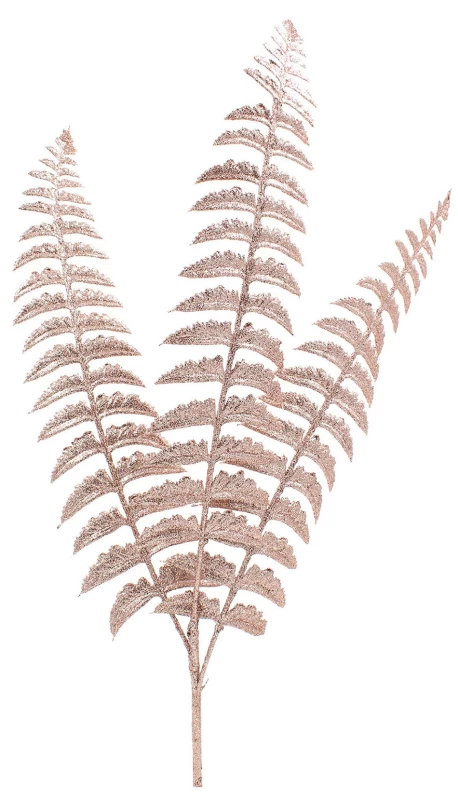 Χριστουγεννιάτικο Διακοσμητικό Κλαδί Φτέρη Ροζ 75cm 224175 (Preview 1)