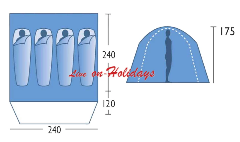 Σκηνή Campus Acapulco 110-1247 - Διπλό Πανί (Preview 2)