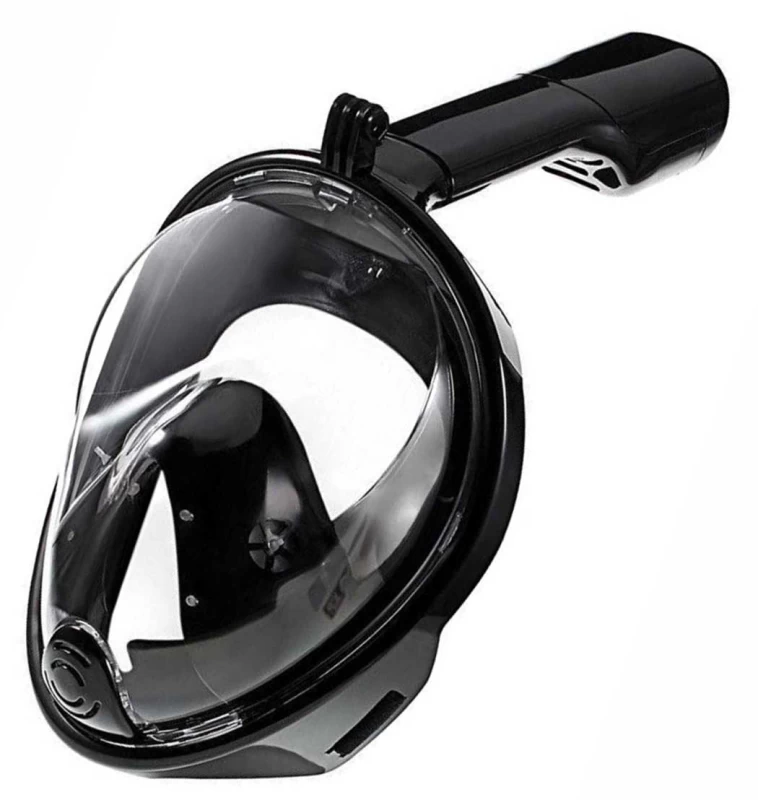 Μάσκα Θαλάσσης Full Face Μαύρη με Βάση για Action Camera Free Breath M2068G S-M 884955 (Preview 1)