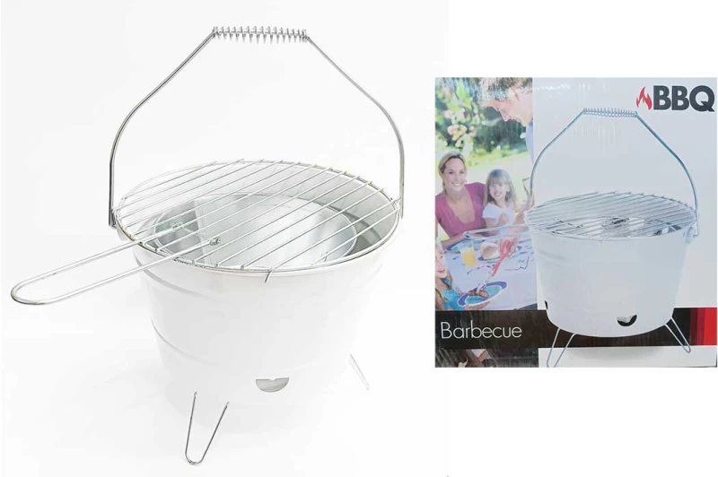 BBQ Barbecue Φορητή Ψησταριά 032331a - White (Preview 1)