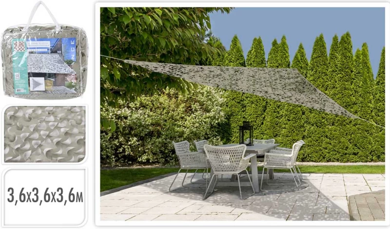 Ambiance Camouflage Shade Τριγωνικό 360x360x360cm 897678 Sand Color (Preview 1)