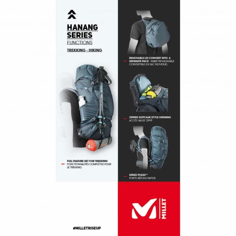 Σακίδιο πλάτης Millet HANANG 65+10 /Black (Preview 3)