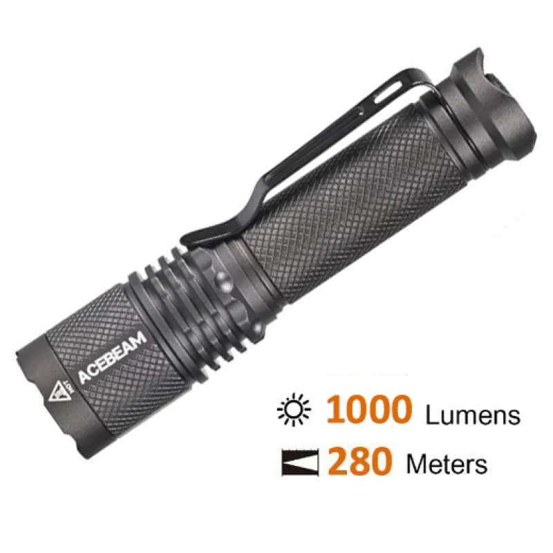 Φακός Acebeam TAC AA Grey 6500K + Battery (Preview 1)