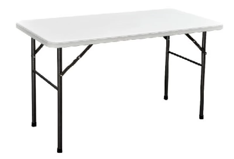 ΤΡΑΠΕΖΙ ΜΕΤΑΛΛΙΚΟ  CATERING  ΜΟΝΟΚΟΜΜΑΤΟ ΠΤΥΣΣΟΜΕΝΟ ΛΕΥΚΟ-ΔΙΑΣΤΑΣΕΙΣ: L122xW60xH74cm (Preview 1)