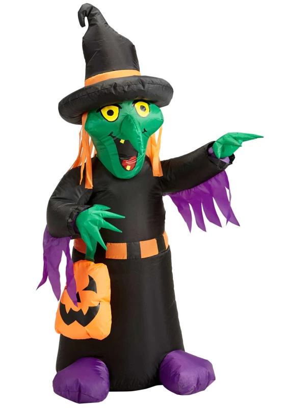 Halloween Φουσκωτό Διακοσμητικό Μάγισσα με Φώς 122cm 75035 (Preview 3)