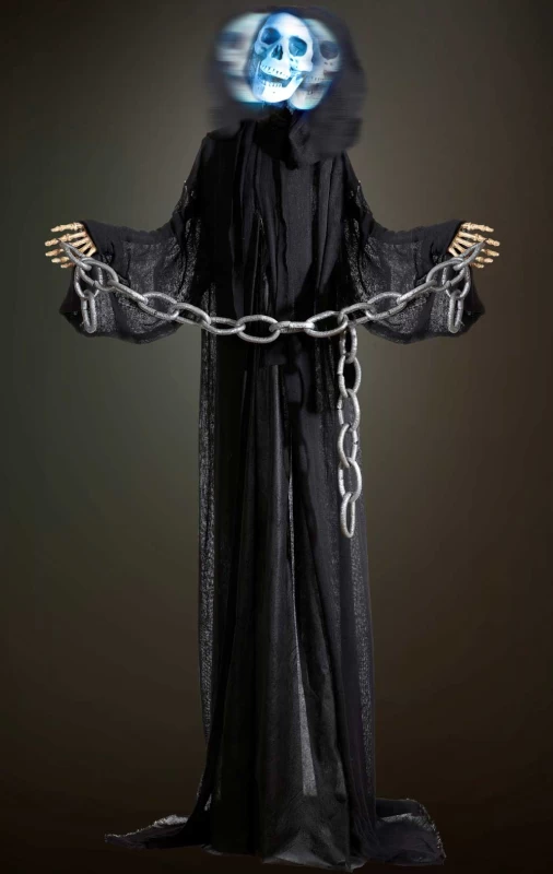 Halloween Διακοσμητικό Grim Reaper με Κίνηση Φώς και Ήχο 162cm 01408 (Preview 2)