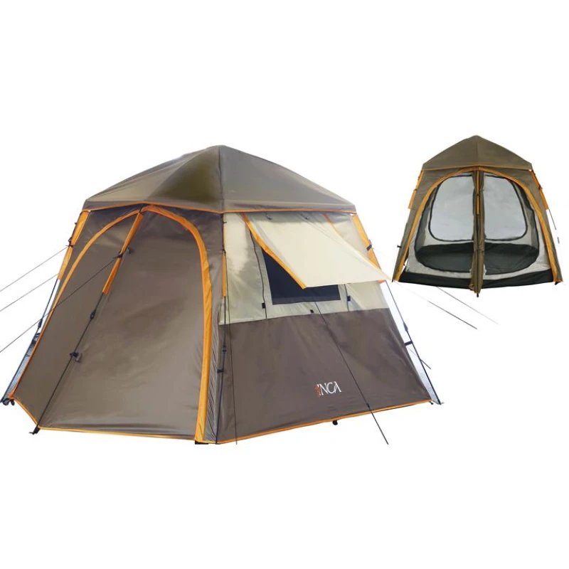 Σκηνή Camping 4 Ατόμων INCA Cabana Καφέ (Preview 1)