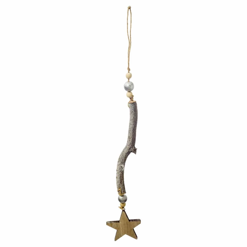 JΚ Home Décor - Αστέρι Ξύλινο Λευκό Κρεμαστο 55cm (Preview 1)