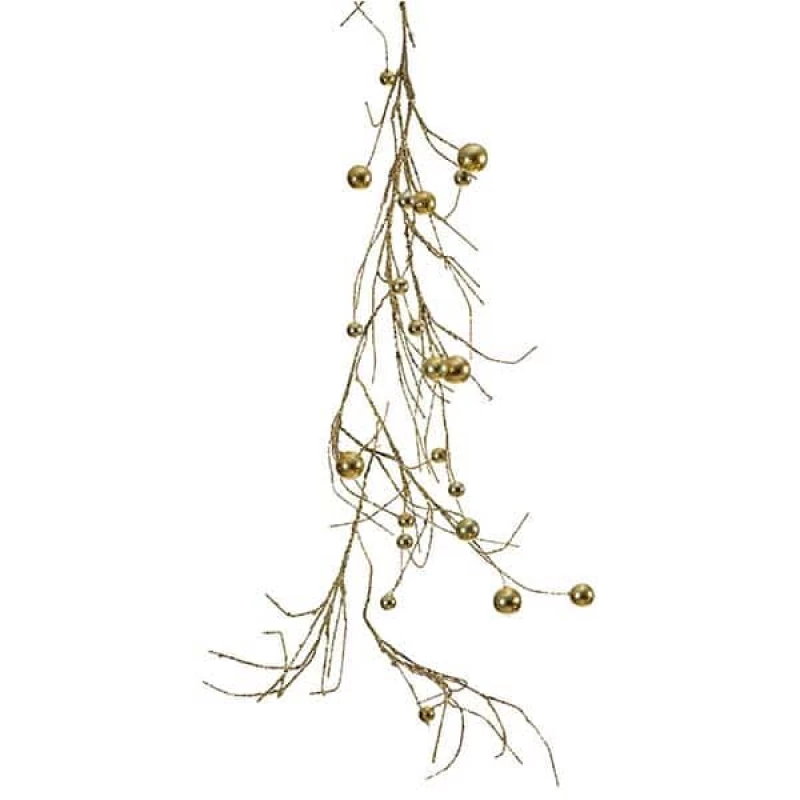 JΚ Home Décor - Γιρλάντα Χρυσή με Berries 120cm (Preview 1)
