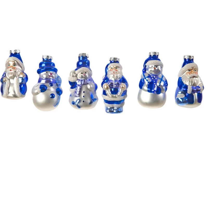 JΚ Home Décor - Στολίδια Γυάλινα S/6 Mπλε (Preview 1)